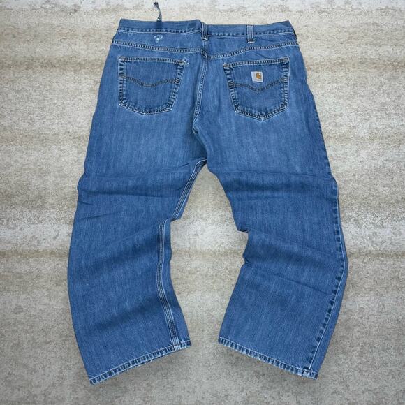 Vintage Y2K Carhartt Jeans 38x30 Baggy Wide Leg Fit Medium Wash Denim - Picture 1 of 5